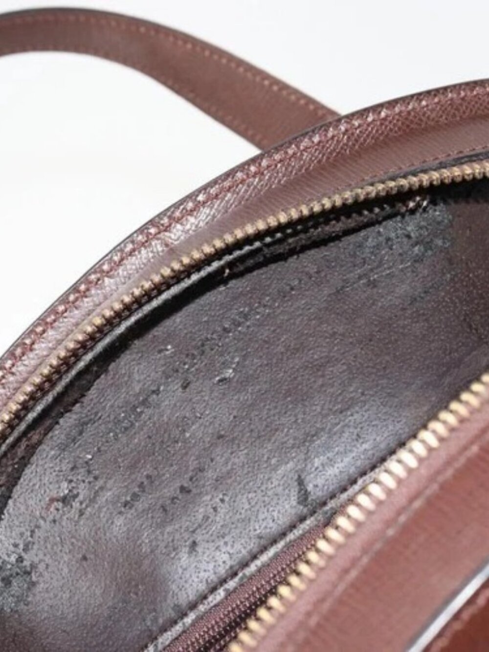 Christian Dior Hand Bag Leather Brown Gold Auth 185163 - Picture 10 of 16